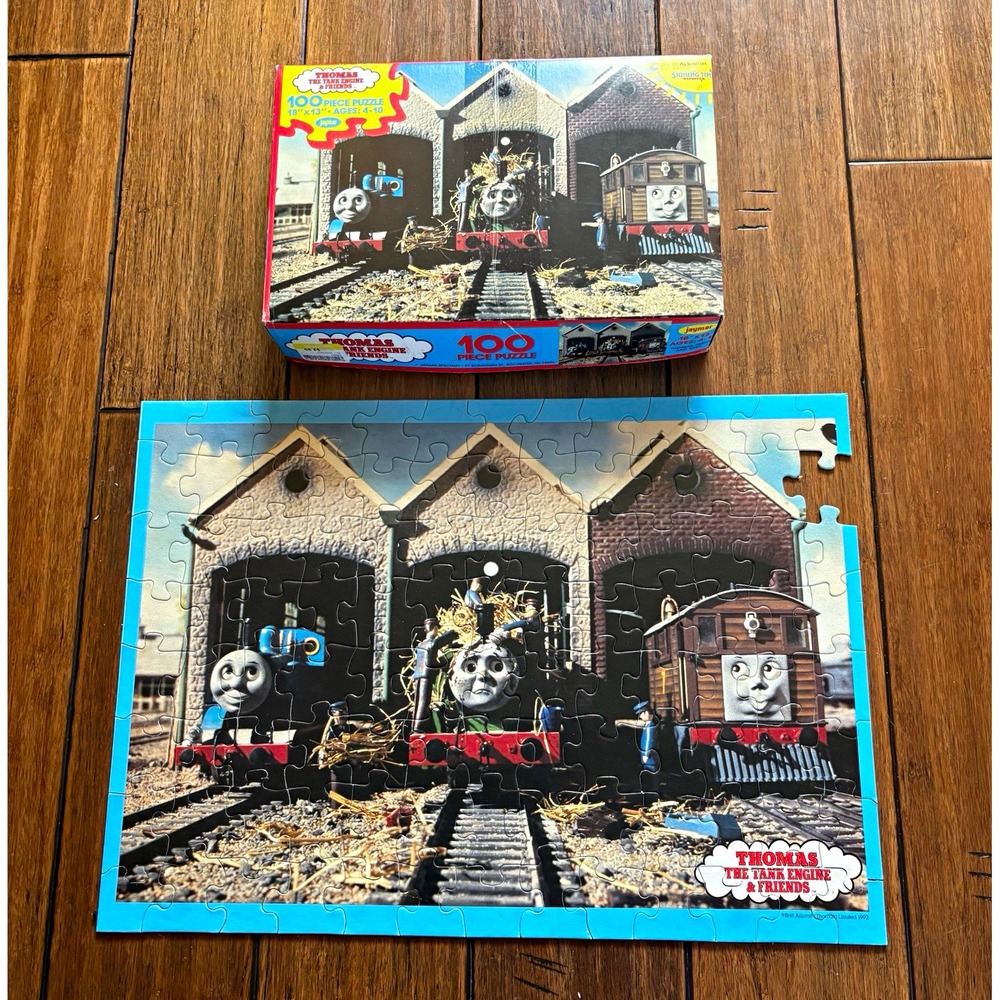 1992  Jaymar Thomas & Friends 100 Pc Interlocking Cardboard Puzzle 18"x34"